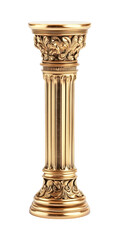 Ancient Gold Pillar: An elegant, ornate, golden pillar stands in an ancient style. It is a perfect representation of timeless architecture. 