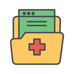 Fototapeta premium Electronic Records Icon Design