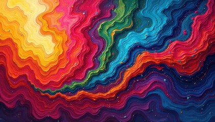 Abstract swirls of color depicting ethnic diversity, mixed, movement