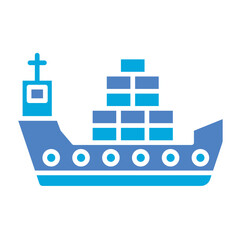 Fototapeta premium Boat ship Icon