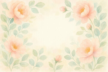 This design symbolizes growth and creativity through soft peach blossoms and eucalyptus leaves reflecting refined strategy and balanced innovation in business contexts