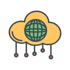 Computing Cloud Icon Design