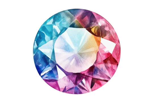 Stunning colorful watercolor circle image isolated on white background perfect for graphic design work