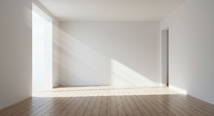 Empty Room with Natural Light Streaming Through Window