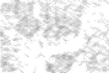 Black Dotted Texture on White Background . Modern Vector Art . Old Paper Effect with Comic Texture . Abstract Wall Design . Grunge Comic Texture Overlay	