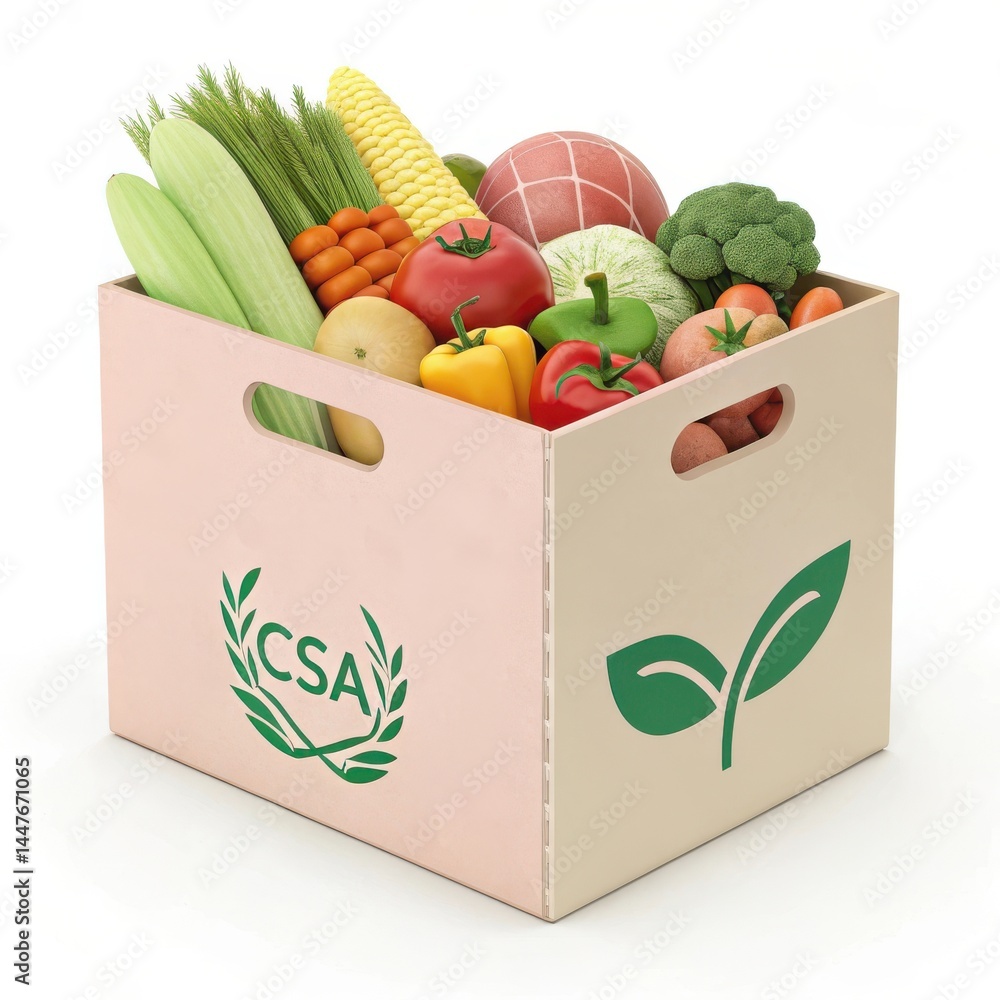 Aufkleber csa programs enabling fresh delivery and boosting local economy emphasizing food access