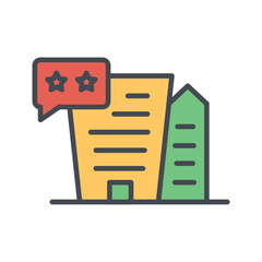 Hotel Reviews Icon Design