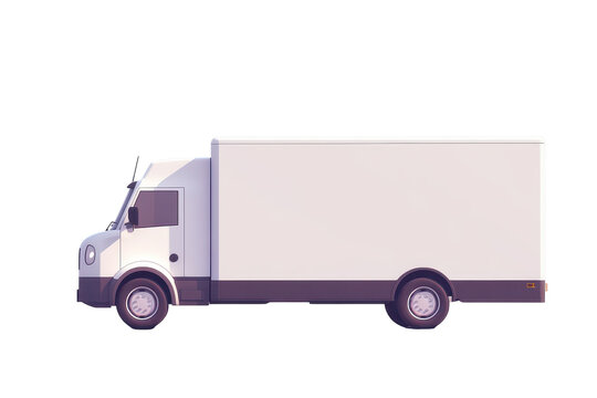 High resolution delivery van image with empty space great for vehicle wrap mockups or print materials
