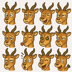 Emotions antelope icon set cartoon vector
vector set collection cartoon animals illustrations on white background
cartoon collection antelope
collection of 12 cartoon animals