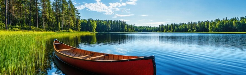 Obraz premium canoe on lake