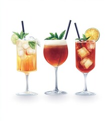 cocktails with fruits