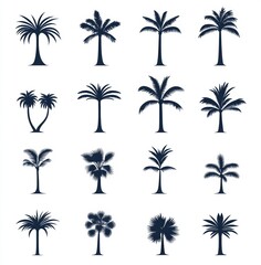 set of palm trees