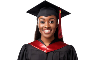 Smiling African American female college student on transparent background – Young black woman, education, diversity, university life, studying, learning, academic success, future, confidence. PNG.

