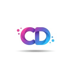 Obraz premium Creative Modern Gradient CD Logo Design 