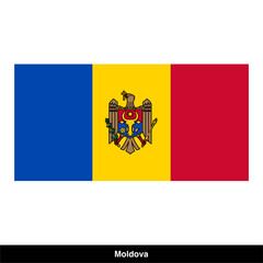 Moldova country flag vector isolated on transparent background