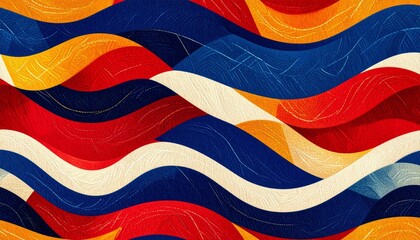 Abstract Colorful Wave Pattern Background Red, Blue, Orange, And White Dynamic