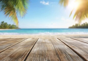 Fototapeta premium wooden pier on the beach