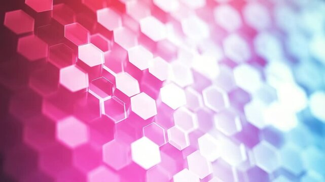 abstract pink background, hexagon pattern