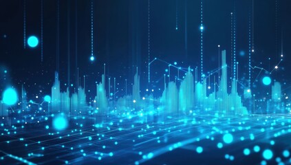 abstract blue background with lights