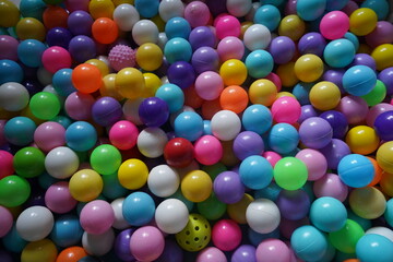 The colorful balloons in the market