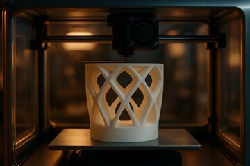 3D Printed Object Forming Layer by Layer in Transparent Printer