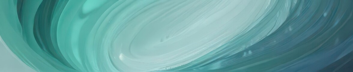 Obraz premium Abstract swirling layers of blue-green and white, creating a calming, ethereal effect , white, sky, pastel