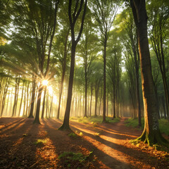 morning in the forest