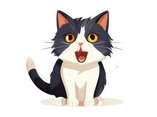 Obraz premium an AI Image Generator, Illustration of a Surprised Cat