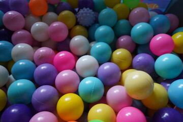 The colorful balloons in the market