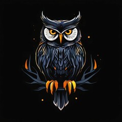 an AI Image Generator, Colorful Abstract Owl Illustration with Vivid