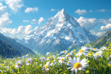 Majestic peaks and tranquil valleys harmoniously blend in a breathtaking fusion of untamed grandeur and peaceful calm, creating awe inspiring realms of natural beauty  