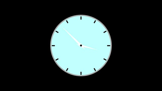 animated analog clock with moving hands.