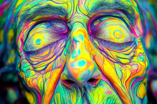 Liver disease - issue in old age: abstract image of individual status. Aging concept. Growing old. Metaphorical liver disease physical senses, of a maturation. Aging support. Health declin.