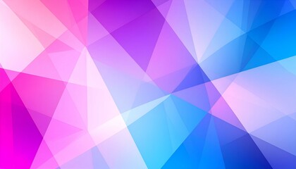 Obraz premium Abstract geometric background with pink, purple, and blue color palette. Ideal for website banners, presentations, and digital designs.