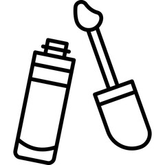 Lip Gloss Line Icon