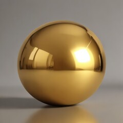 3d golden sphere, golden egg in a bowl, golden egg in a glass bowl