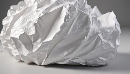 Obraz premium Softly crumpled white paper, showing subtle light and shadow within the folds , macro, soft, design