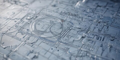 Fototapeta premium Stylized blueprint detail, faded photo effect , modified, blueprint, drawing