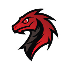 basilisk head mascot logo vector art illustration