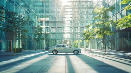 Car stuck in the city