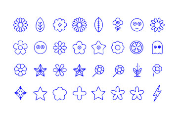 Minimalist Vector Set. Abstract Flowers, Doodles, Scribbles and Shapes for Branding, Packaging, Prints, Backgrounds & Social Media Aesthetic Design Elements