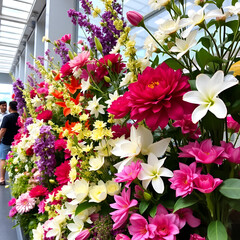 Flowers on display in Singapore