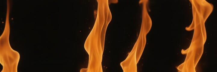 Fiery orange flames against a stark black backdrop ,  contrast,  fuel,  art