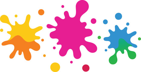 colorful ink splashes