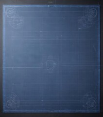 Blueprint photo effect template with grid & measurements ,  technical drawing,  style,  schematic