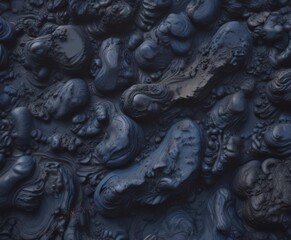 Deep blue lava stone, abstract swirls, natural indigo hues ,  element,  mystical,  natural background