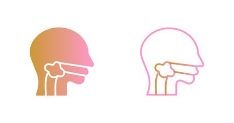 Throat Cancer Icon Design