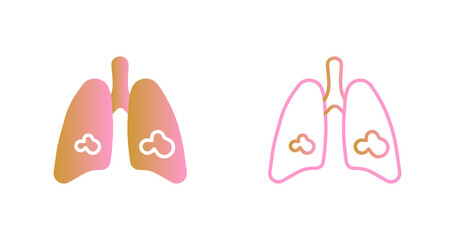Lung Cancer Icon Design