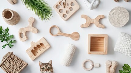 DIY pet accessory store isolated on white background