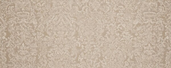 Fototapeta premium Subtle baroque damask, intricate seamless lace pattern in calming neutrals , repeat, grey, art